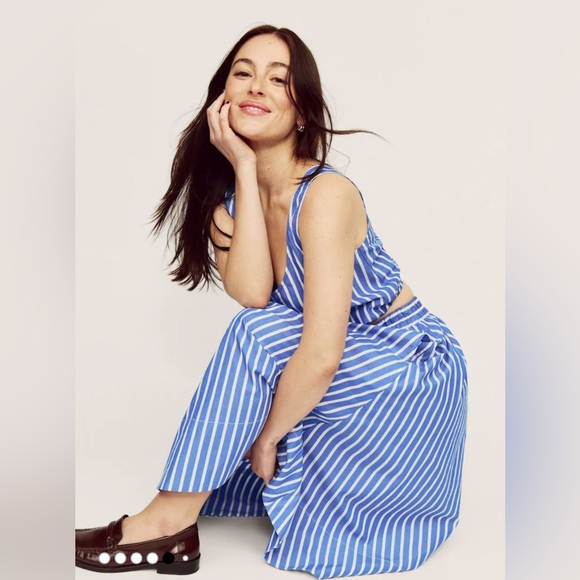 Blue Striped Women's Skirt - Picture 8 of 9